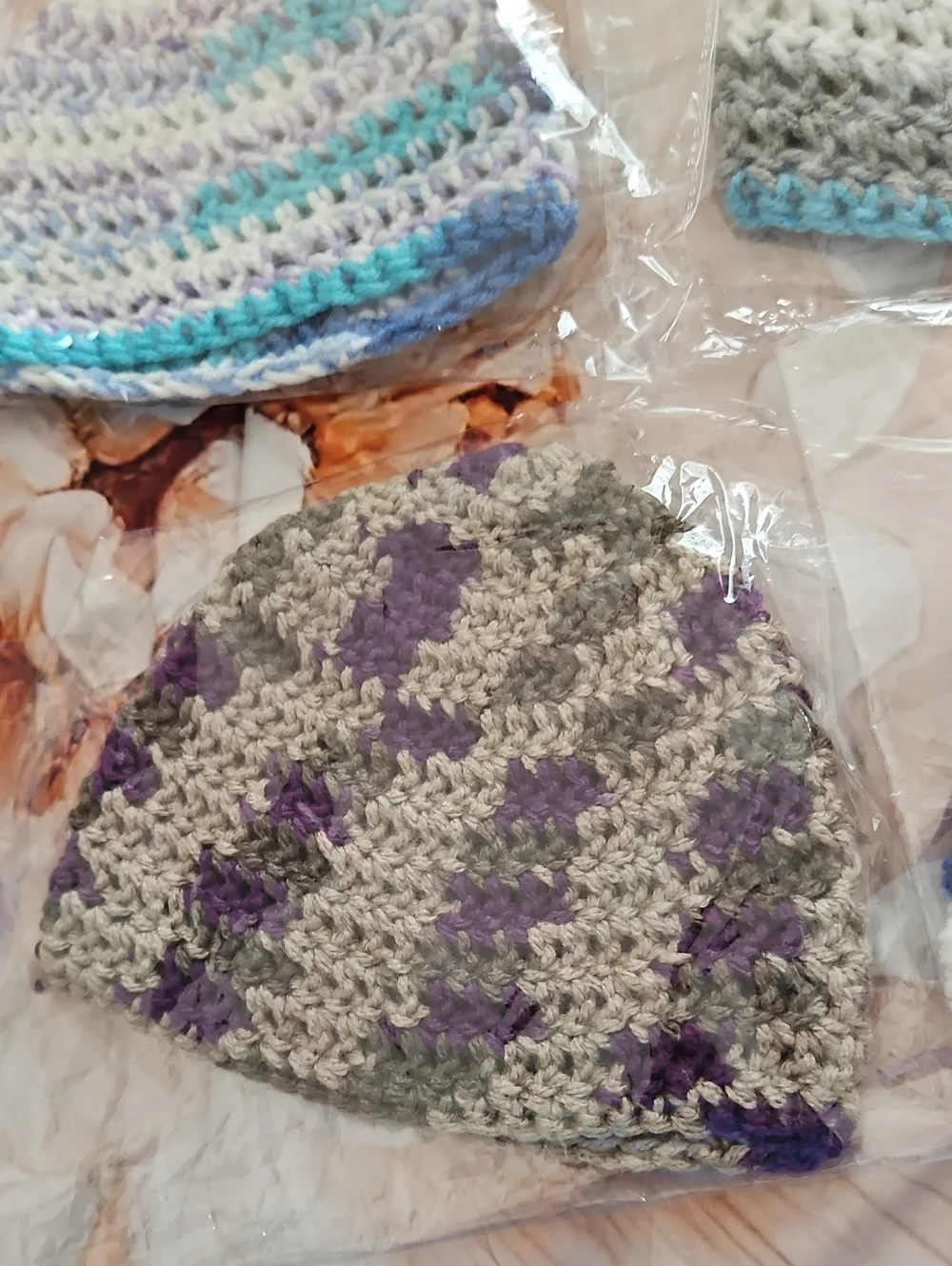 Infant HATS WINTER set Of 6 Hand Made. NEW Great Gifts